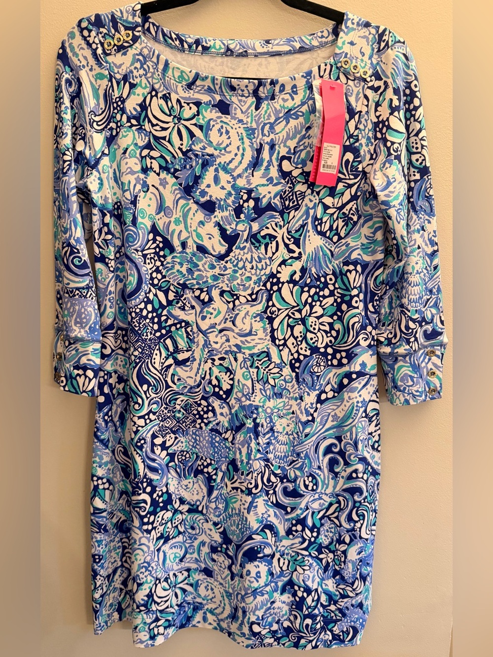 🐳 NWT Lilly Pulitzer 60 Animals Royal Purple Sophie Dress